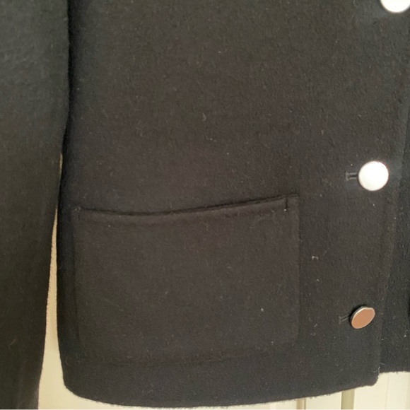 Theory Size 4 Black Cropped Wool and Cashmere Jacket - Picture 4 of 10